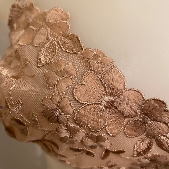 Victoria’s Secret Tan Sheer Lace Bra Size 36C - Picture 2 of 6